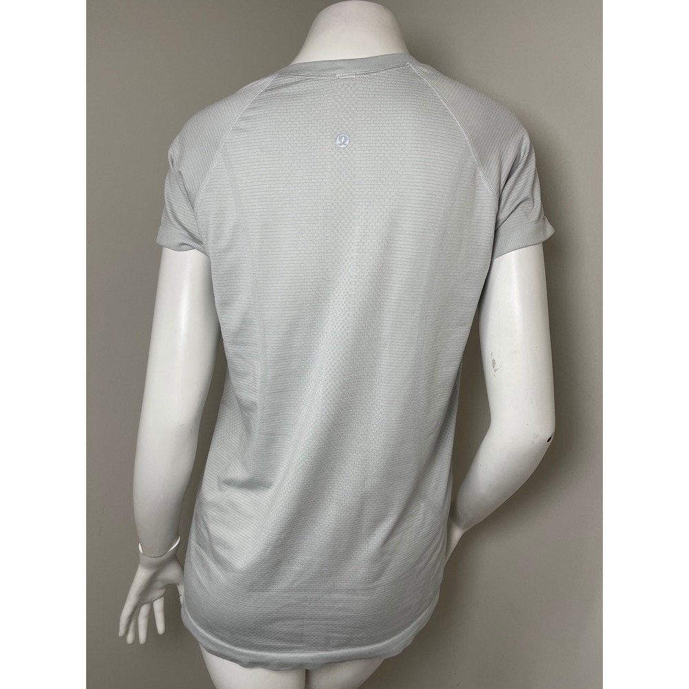 Lululemon Women's Swiftly Tech Short Sleeve Crew 2.0 Grey Active Top Size 10 - Picture 5 of 10